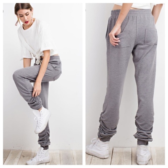 Cozy Joggers w/ pockets & Shirred Legs - Picture 1 of 7